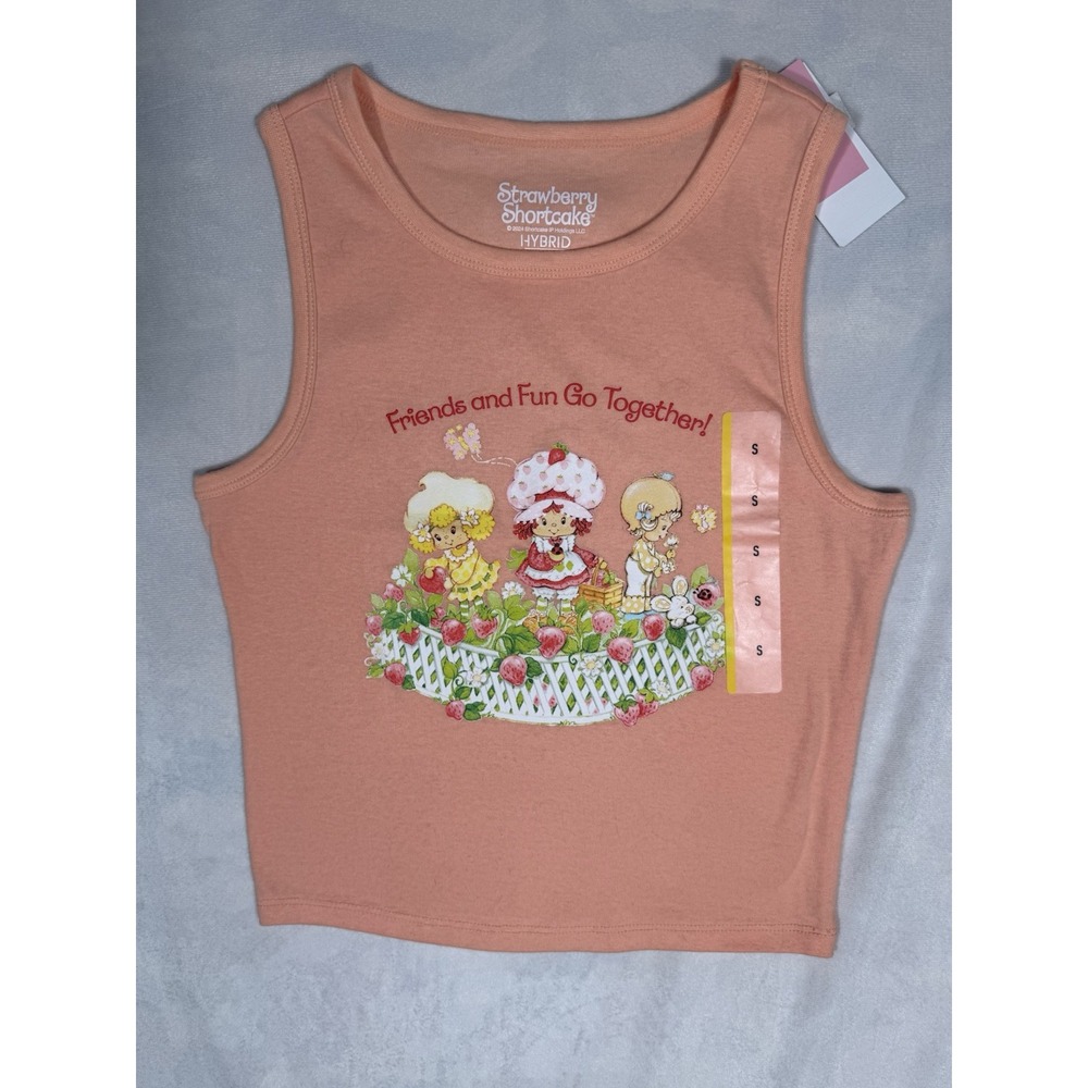 Strawberry Shortcake Graphic Tank Top - Orange Size S
